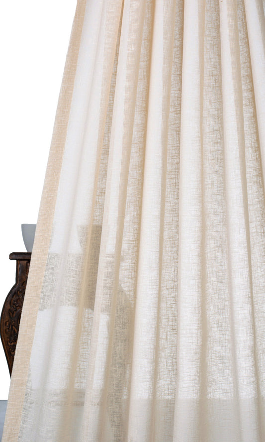 Plain Sheer Home Décor Fabric Sample (Beige)