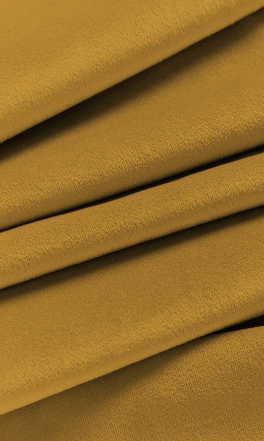 Custom Velvet Home Décor Fabric Sample (Deep Yellow / Mustard)