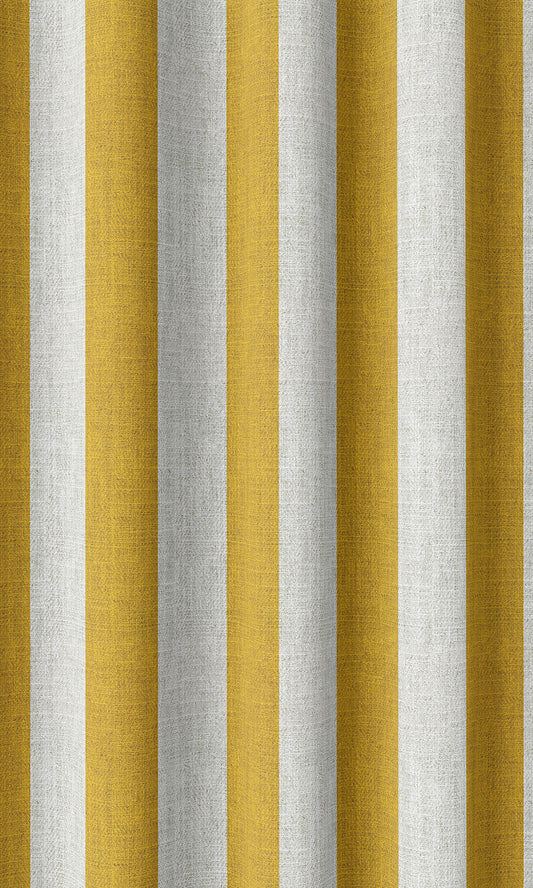 Modern Striped Print Drapery (Yellow/ White)