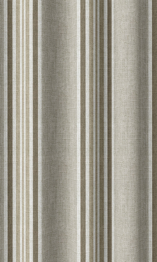 Modern Striped Custom Home Décor Fabric Sample (Tan/ Brown)