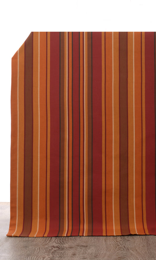 Cotton Home Décor Fabric Sample (Red/ Orange/ Maroon)