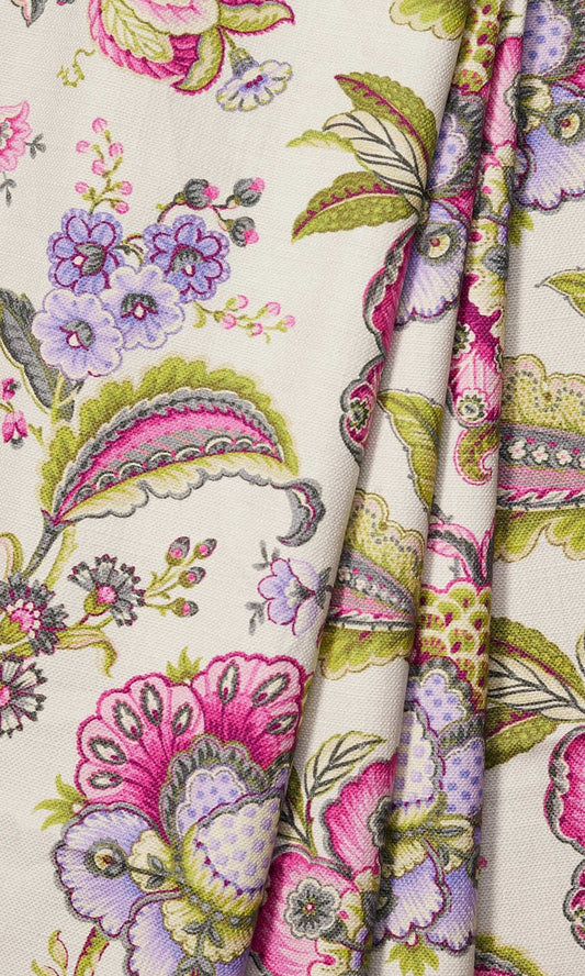 Floral Print Drapes (Pink/ Purple/ Green)