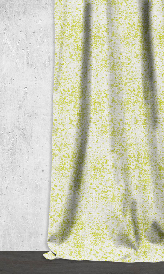 Abstract Print Curtains (Pear Green)