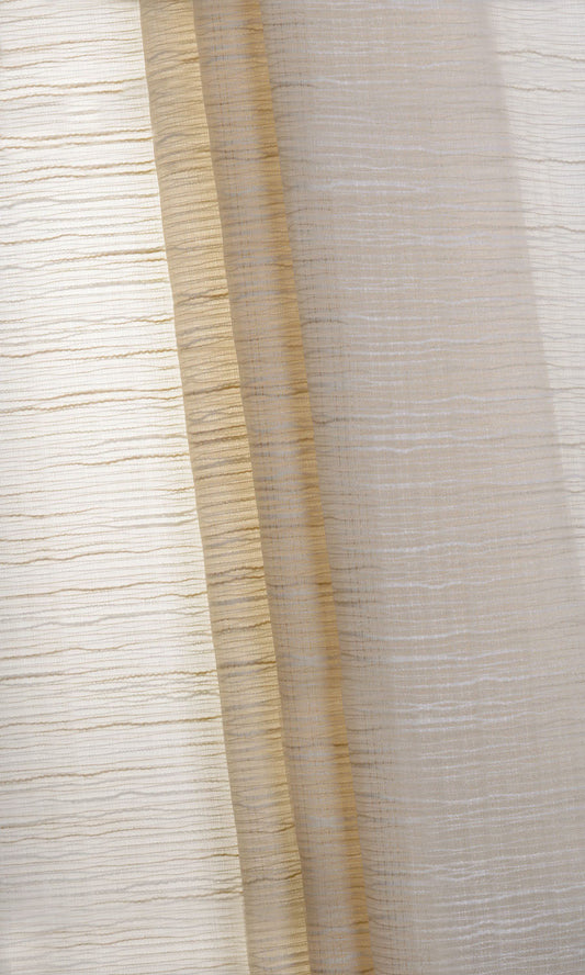 Sheer Window Curtain Panels/ Drapes (Warm Ivory)