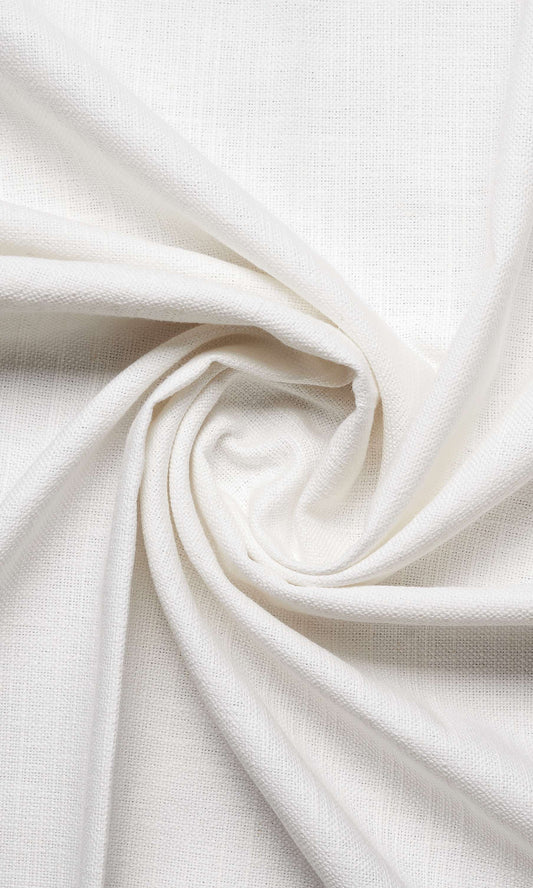 White Linen Custom Home Décor Fabric Sample (White)