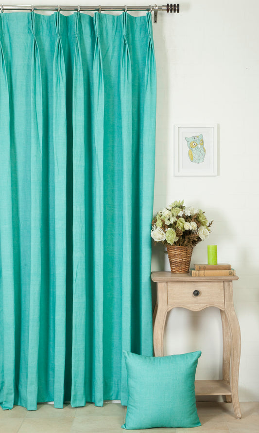 Custom Window Curtain Panels/ Drapes (Blue)