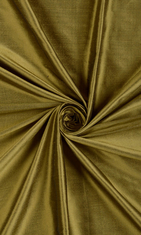 Made to Measure Silk Home Décor Fabric Sample (Olive Green)