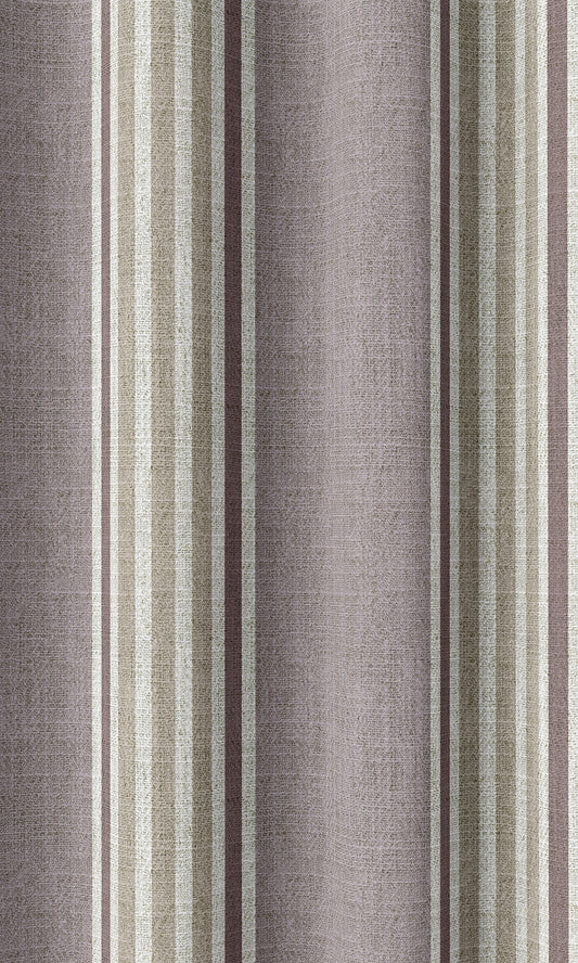 Striped Custom Drapes (Mauve/ Beige/ Ivory)