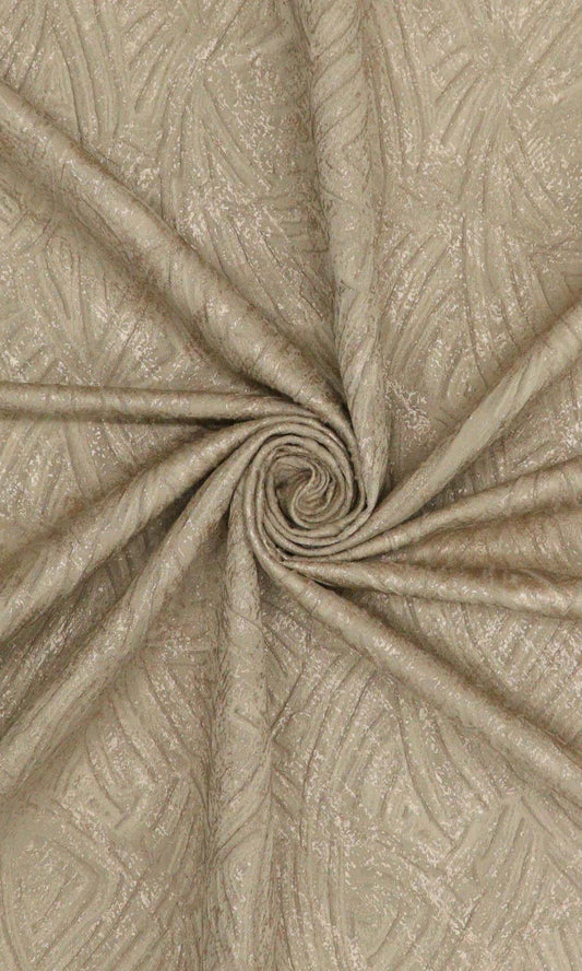 Self-Patterned Polycotton Drapes (Caramel Brown)