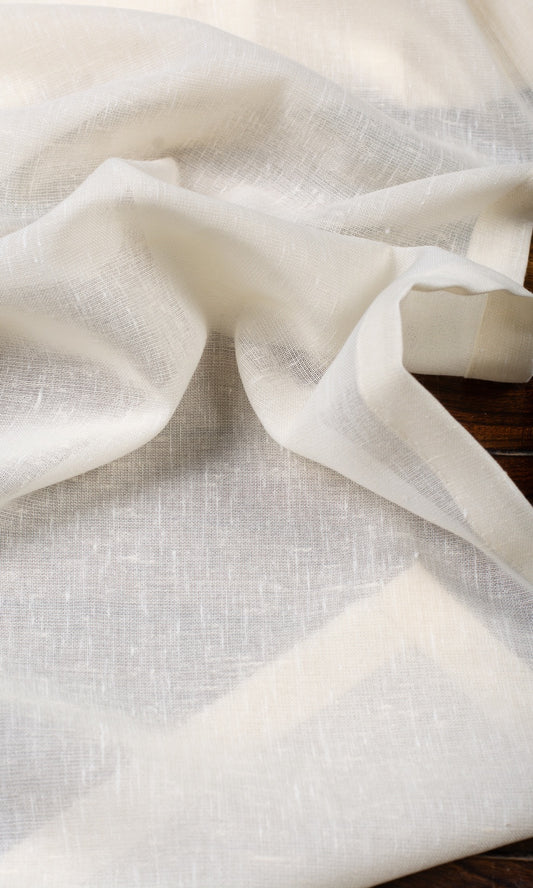 Plain Sheer Home Décor Fabric By the Metre (Ivory)