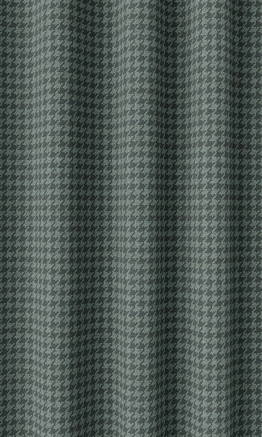 Houndstooth Patterned Drapery (Blue)