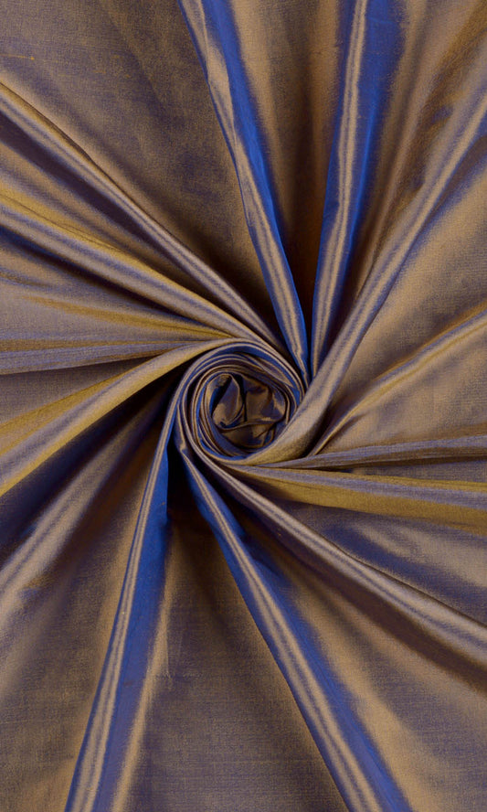 Shantung Silk Drapes (Purple/ Gold)