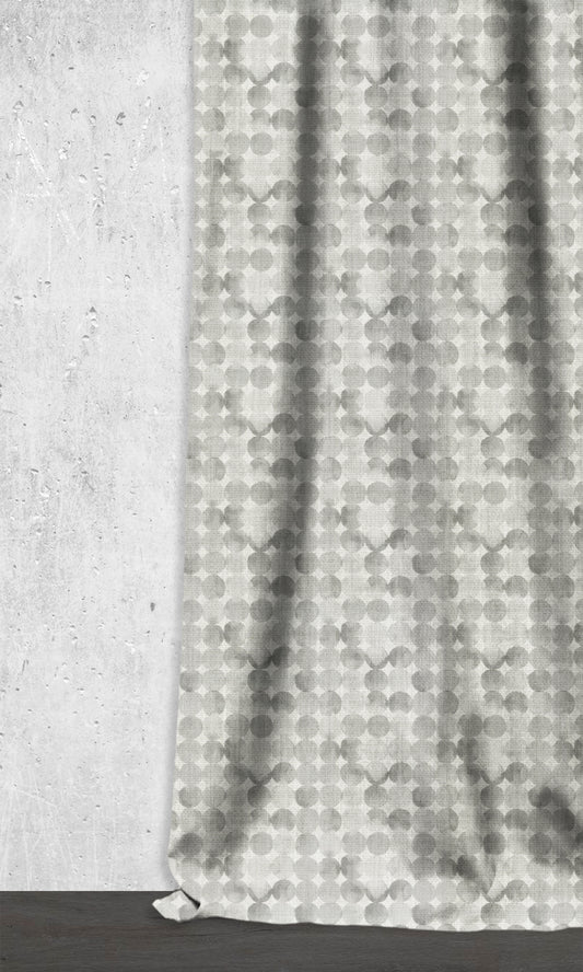 Printed Draperies (Eggshell White/ Pewter Grey)