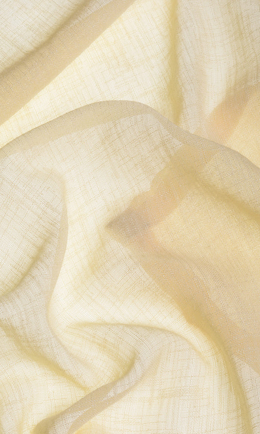 Sheer Linen Drapes (Lemon Yellow)