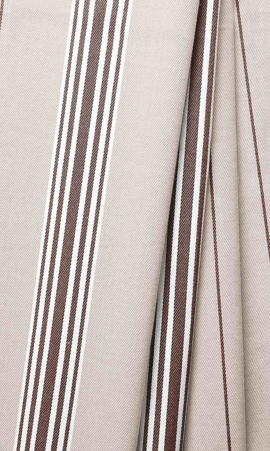 Custom Cotton Curtains (Brown/ Beige)