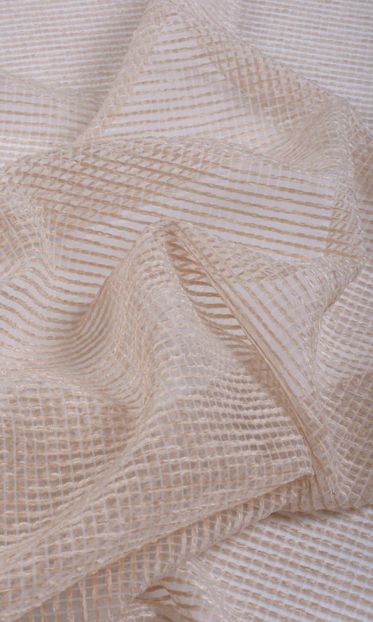 Cotton Rich Sheer Drapes (Champagne Beige)