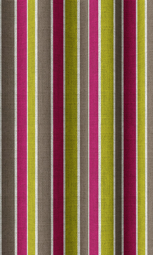 Custom Striped Print Drapes (Pink/ Green)