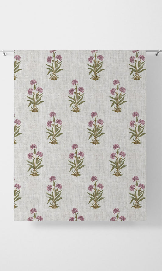 Floral Drapes (White/ Pink/ Green)