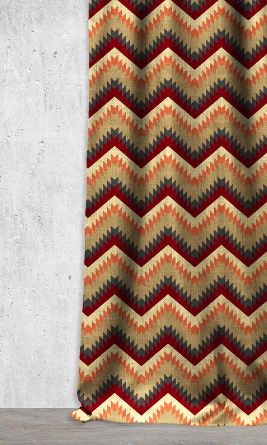 Made-to-Order Home Décor Fabric By the Metre (Beige/ Red/ Blue/ Orange)