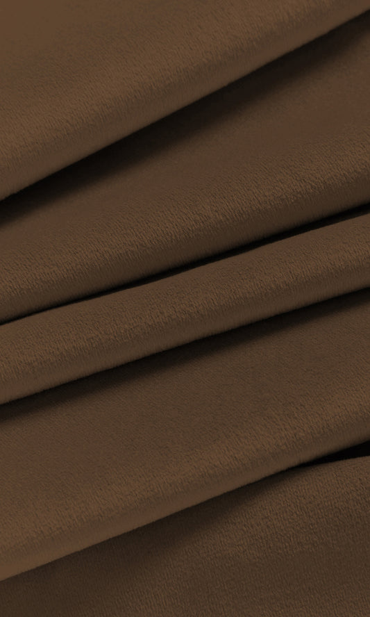 Velvet Home Décor Fabric Sample (Earth Brown)