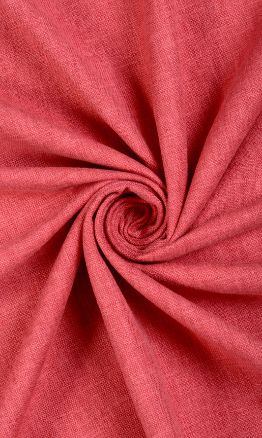 Linen-Blend Curtain Panels (Red)