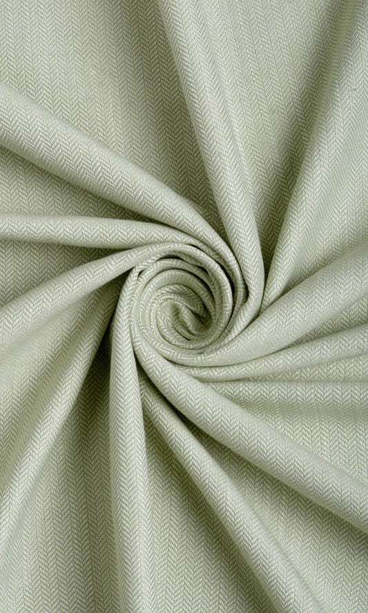 Herringbone Textured Curtains (Mint Green)