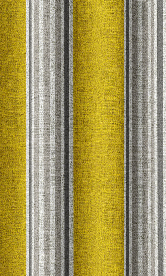 Striped Print Drapery (Sunflower Yellow)