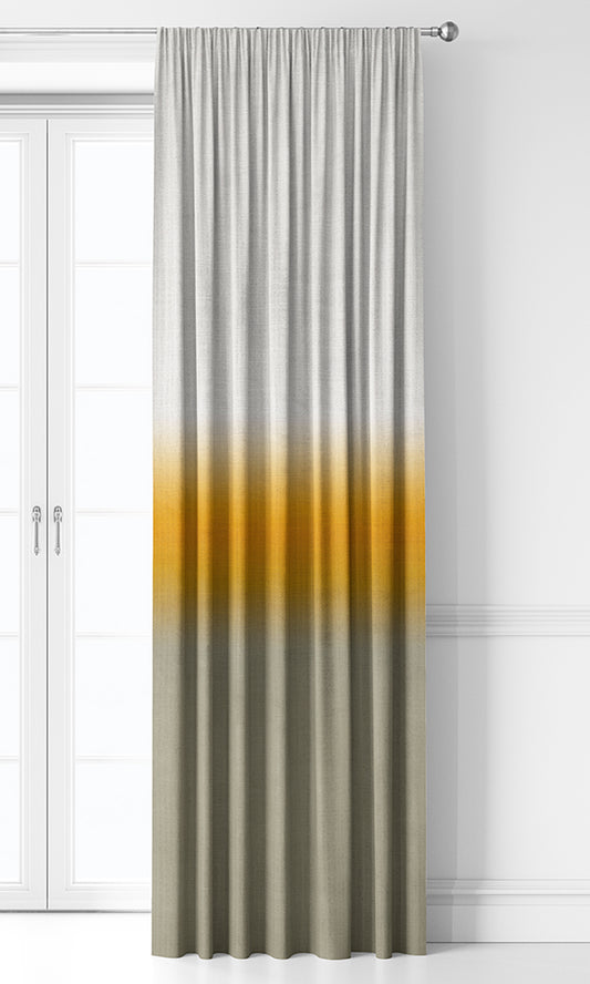 3-Tone Ombre Curtains (Yellow/ Beige)