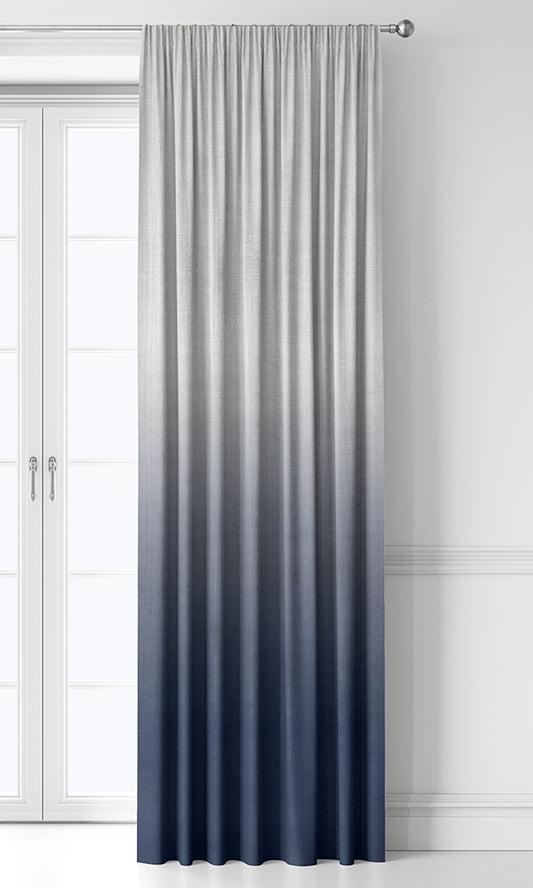 2-Tone Ombre Home Décor Fabric Sample (Navy Blue)