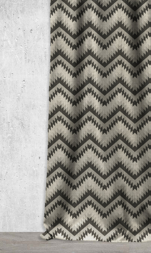 Made-to-Order Home Décor Fabric By the Metre (Grey/ Black)