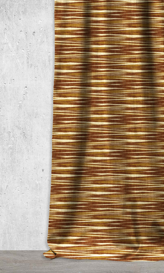 Ikat Drapes (Antique Gold/ Rust Orange)