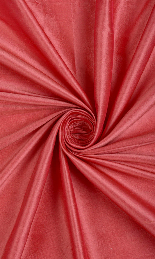 Shantung Silk Curtain Panels (Pink Punch)