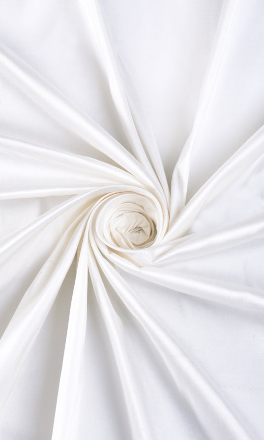 Shantung Silk Custom Home Décor Fabric Sample (White)