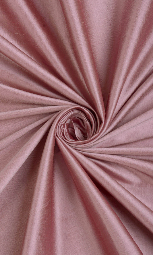 Plain Shantung Silk Custom Home Décor Fabric By the Metre (Pink)