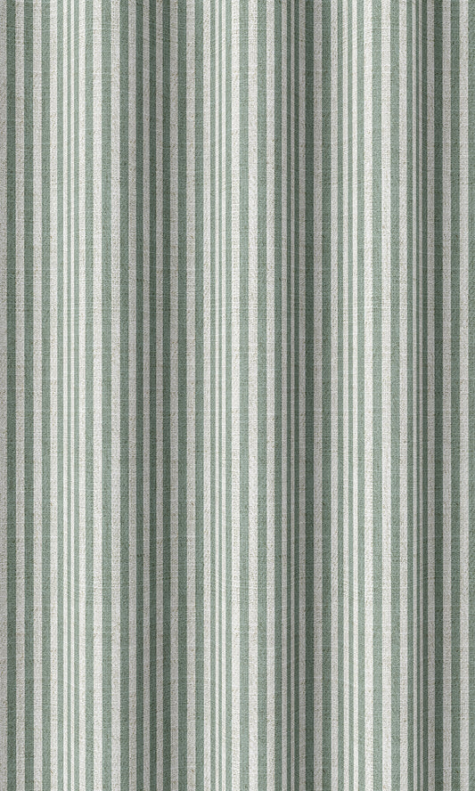 Striped Print Curtains (Duck Egg Blue)