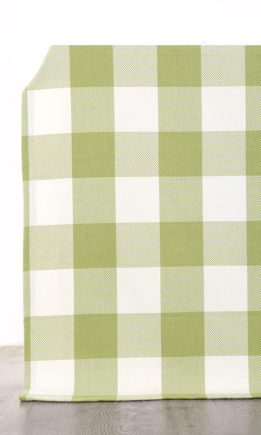 Buffalo Check Drapes (Olive Green/ Pure White)