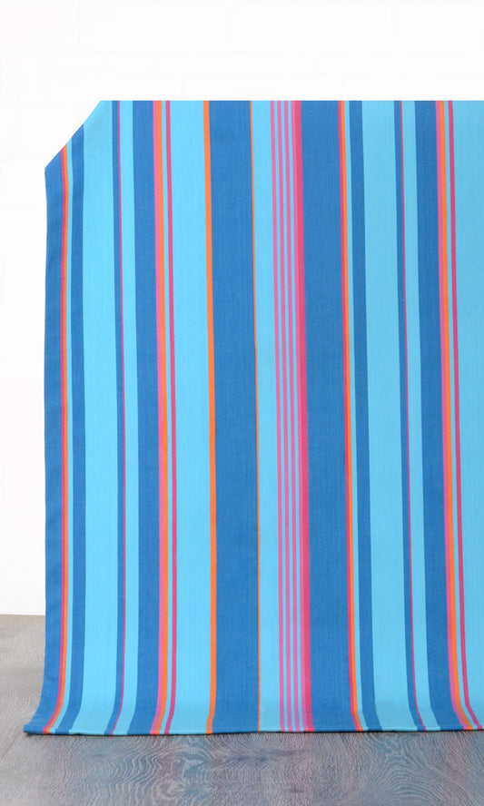 Made to Measure Cotton Drapes (Blue)