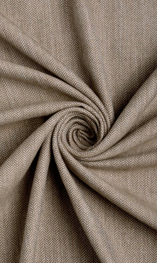 Herringbone Textured Drapery (Brown)