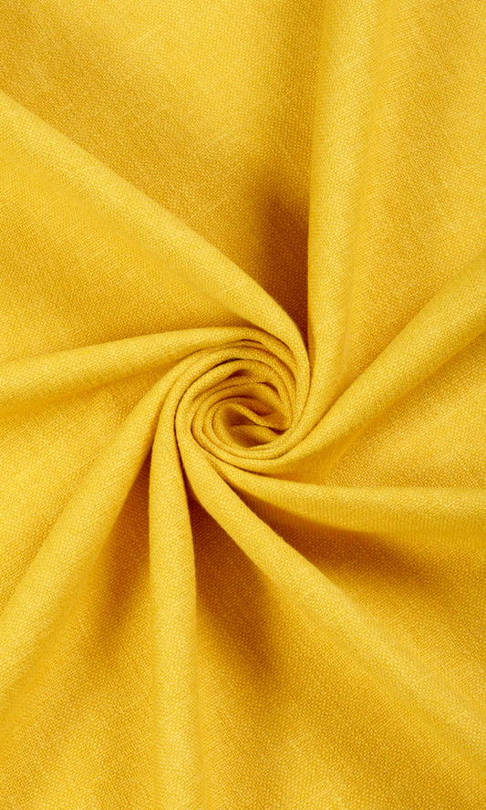 Linen Blend Custom Size Home Décor Fabric Sample (Yellow)