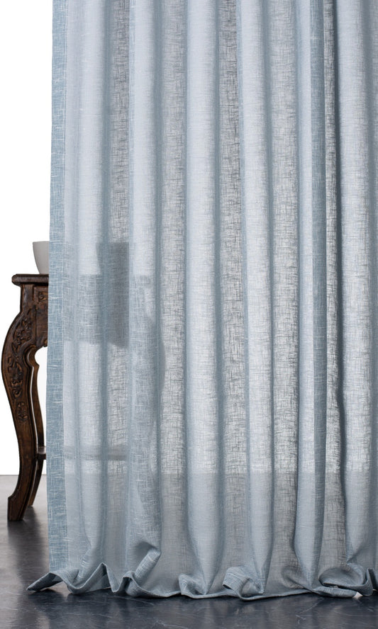 Textured Sheer Curtains (Blue)