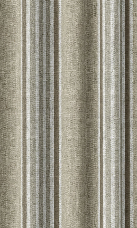 Striped Drapes (Sand Beige/ Peanut Brown)