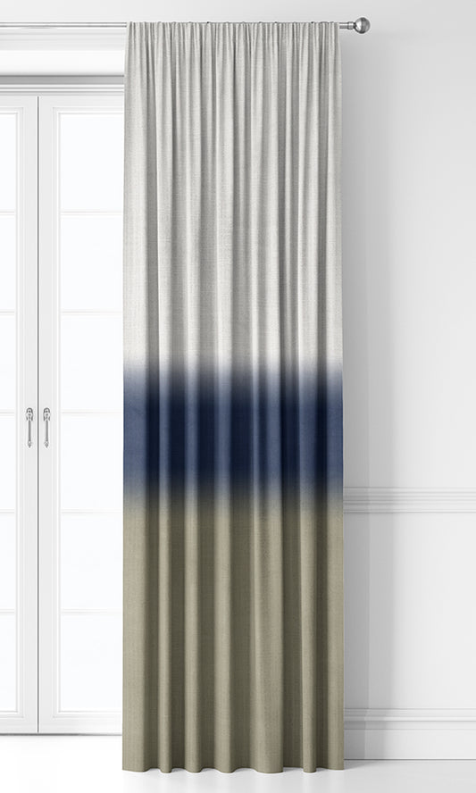 3-Tone Ombre Home Décor Fabric Sample (Blue/ Stone Grey)