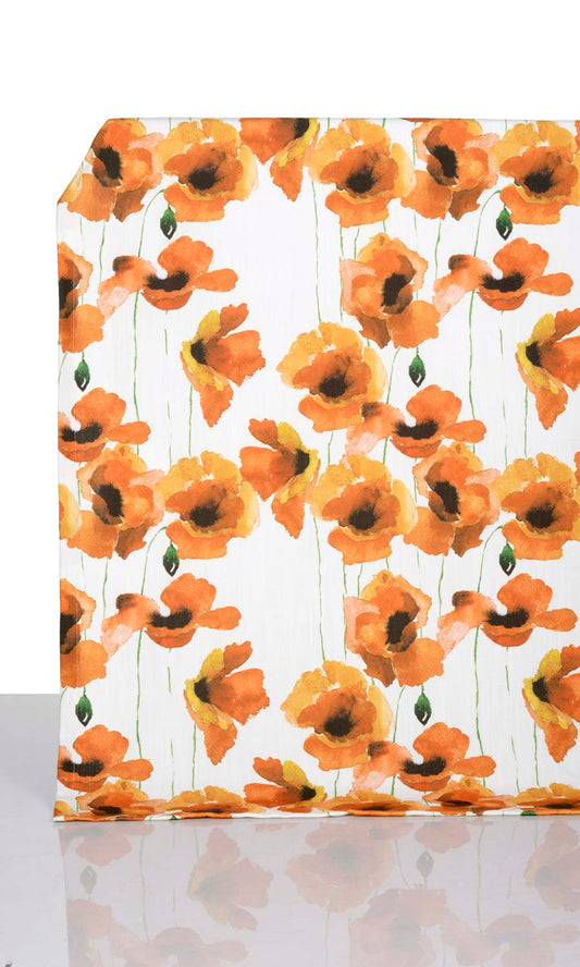 Floral Print Home Décor Fabric Sample (Orange/ Yellow)