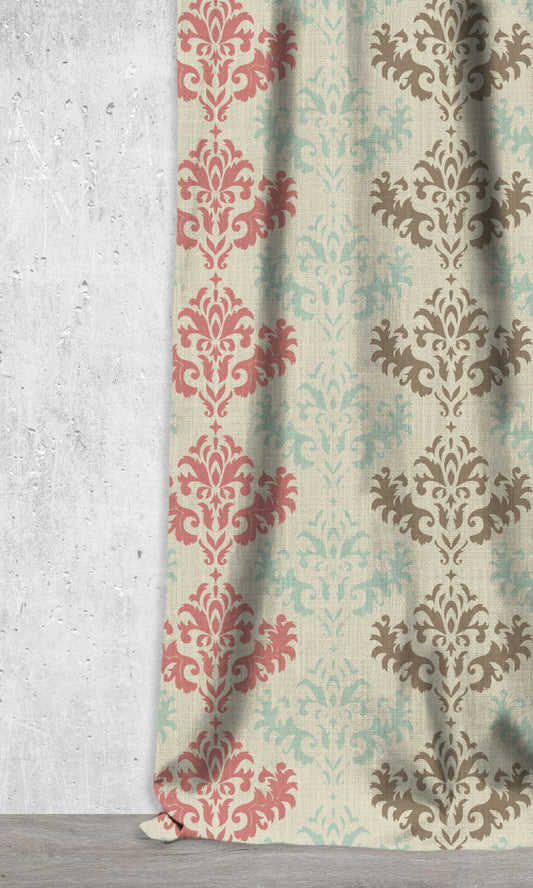 Custom Printed Window Drapes (Pink/ Blue/ Brown)