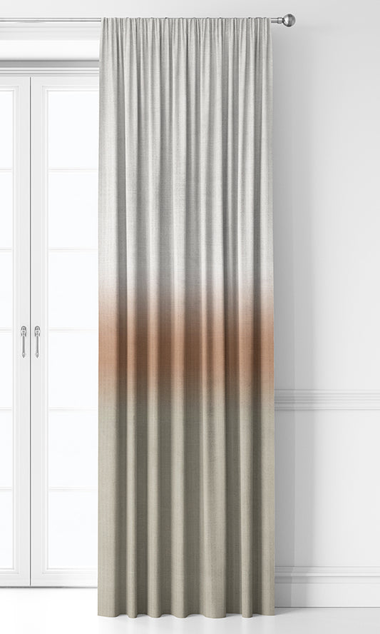 3-Tone Ombre Home Décor Fabric Sample (Rust Orange/ Beige)