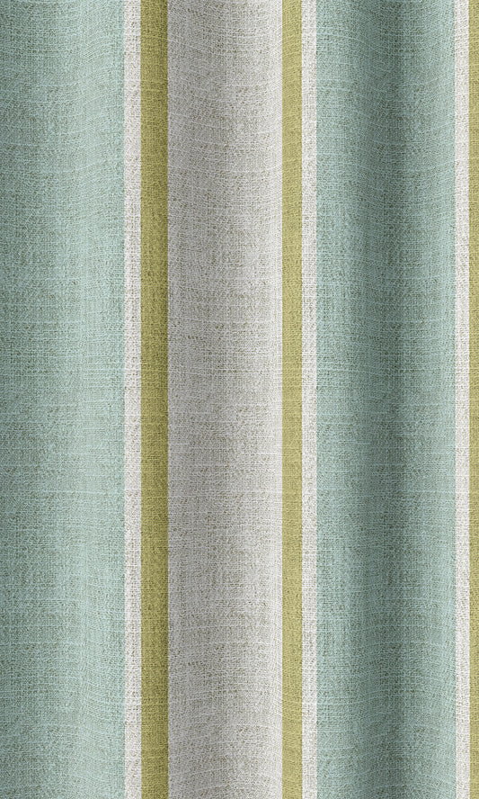 Striped Custom Home Décor Fabric Sample (Turquoise Blue/ Green)