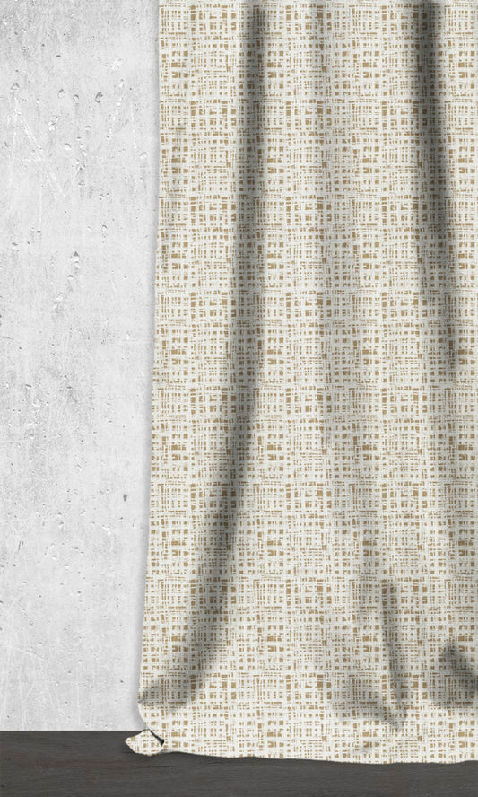 Custom Home Décor Fabric Sample (Eggshell White/ Pale Brown)