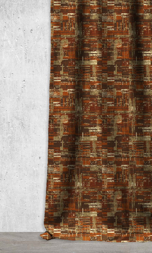 Custom Kilim Drapery/ Curtains (Red/ Orange/ Brown)