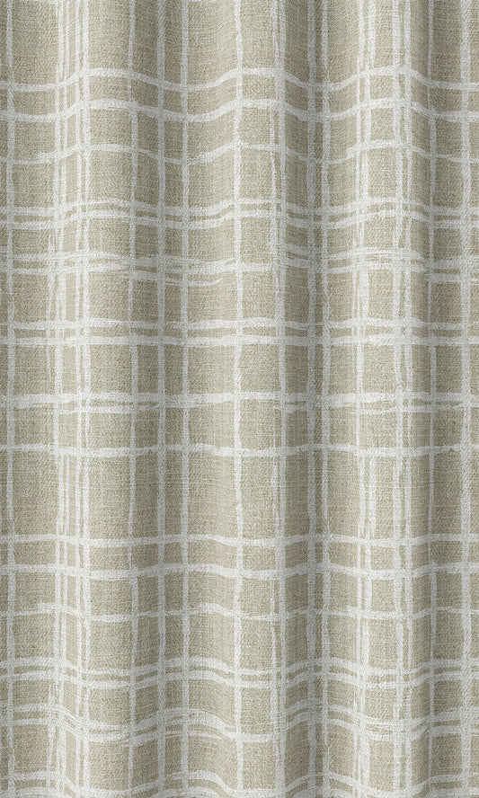 Abstract Patterned Drapery (Beige/ White)