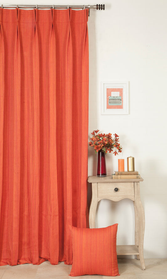 Made to Measure Cotton Home Décor Fabric By the Metre (Orange)